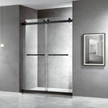 60''W X 76'' H Double Sliding Frameless Shower Door with Clear Glass