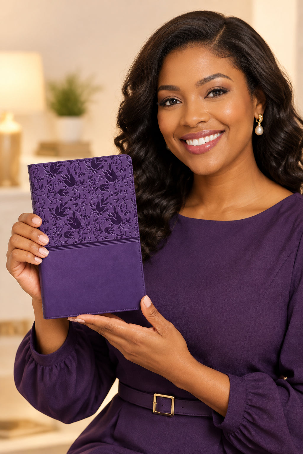 KJV Super Giant Print Reference Bible, Purple Leathertouch