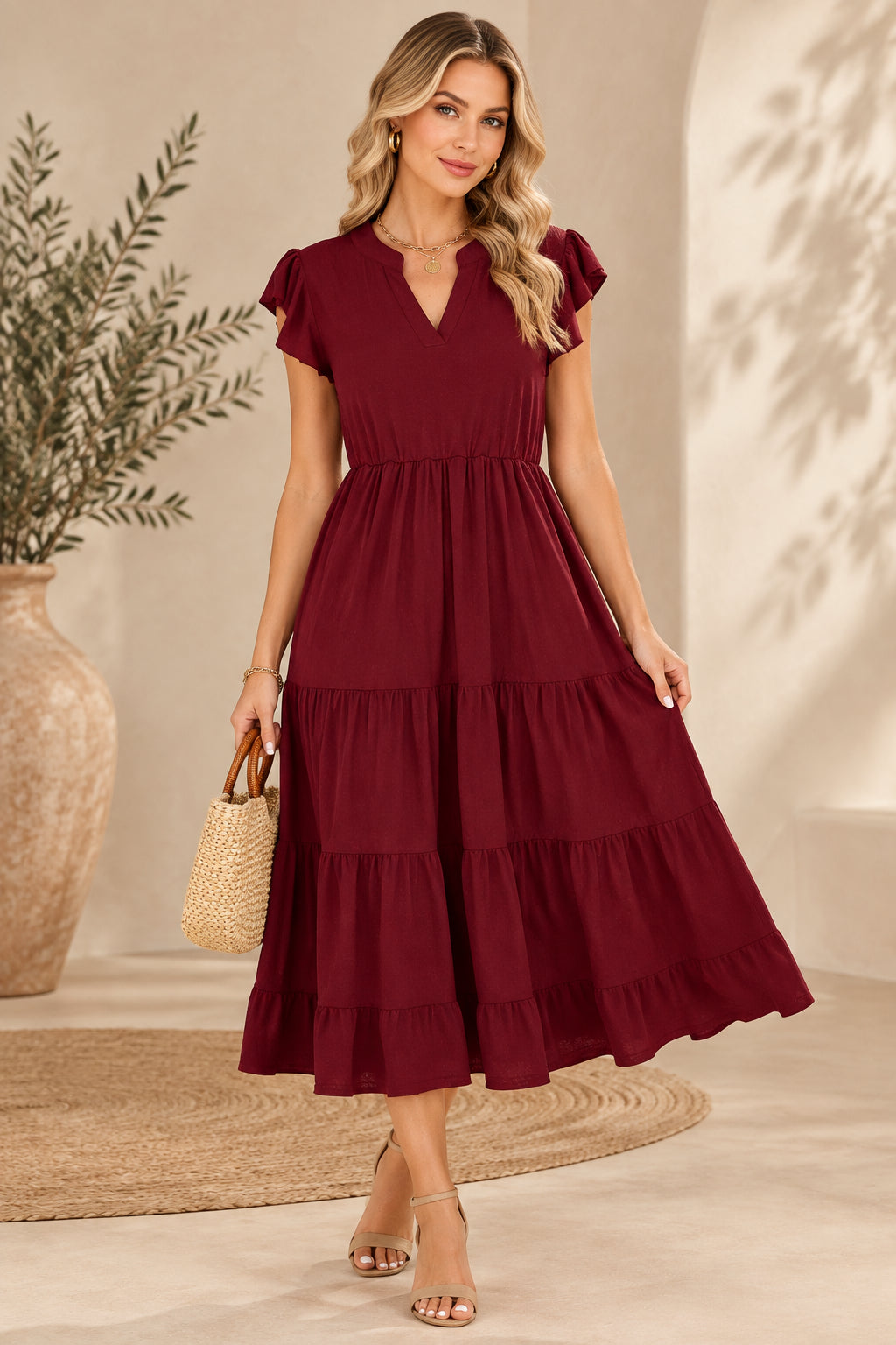Women's V-neck  Breathable Casual Fairy Dress