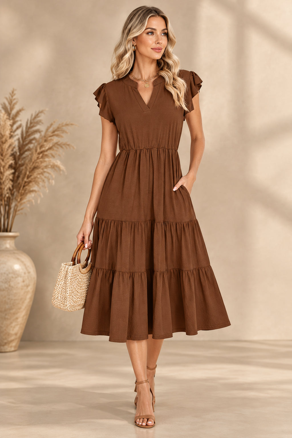 Women's V-neck  Breathable Casual Fairy Dress