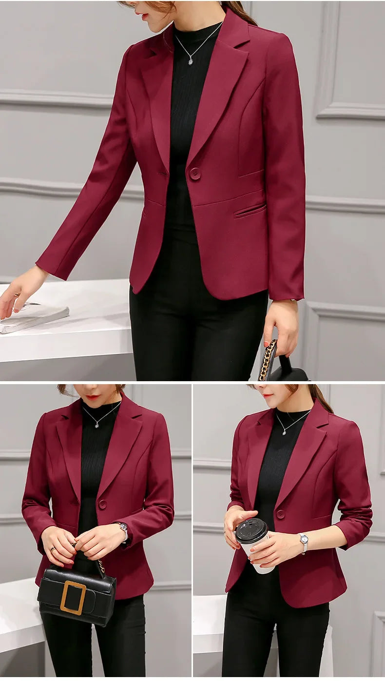 Women Classy Formal Blazers Lady Office Work Jackets