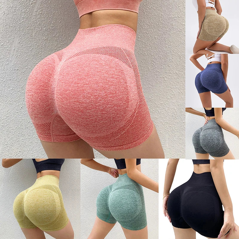 Women Fitness High Waist Push Up Shorts Sports Yoga Running
