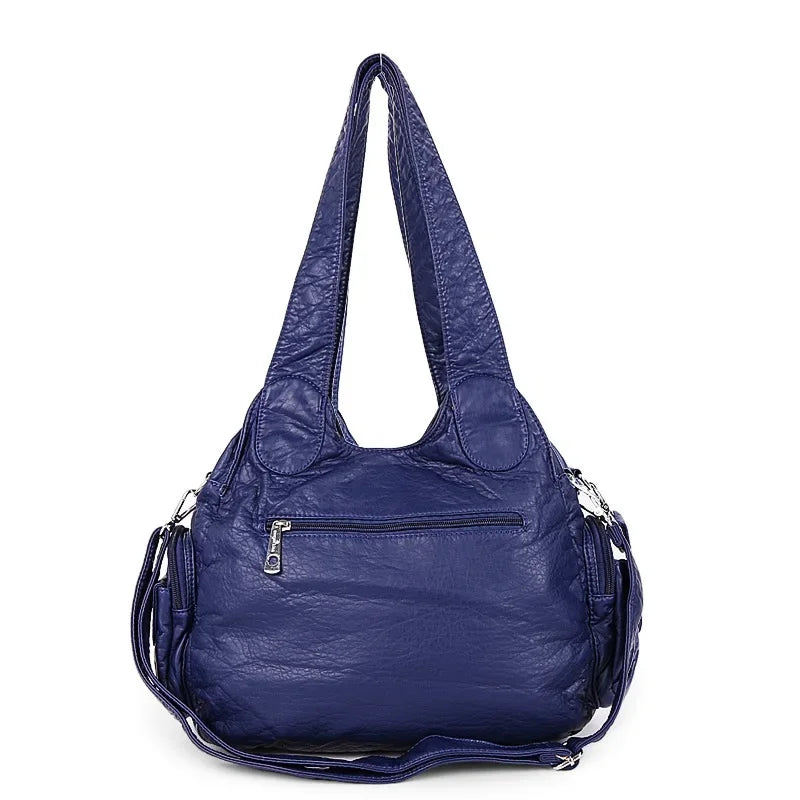 Women Fashion Versatile Handbags Large Shoulder Bags PU Satchel Shoulder Purse Bag