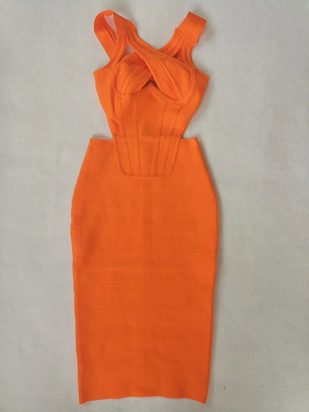 Women's Bandage Summer Keyhole Cross Bodycon Dress