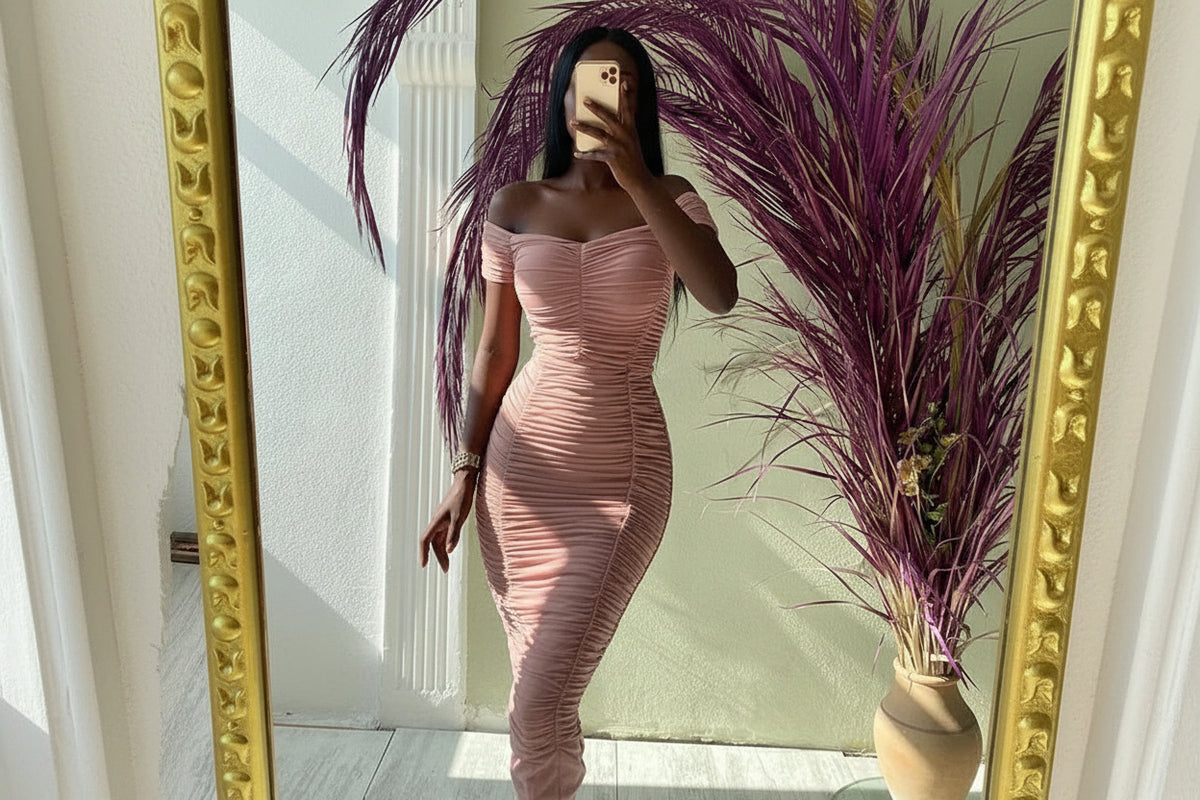 Women Midi Bodycon Dress Elegant Sexy