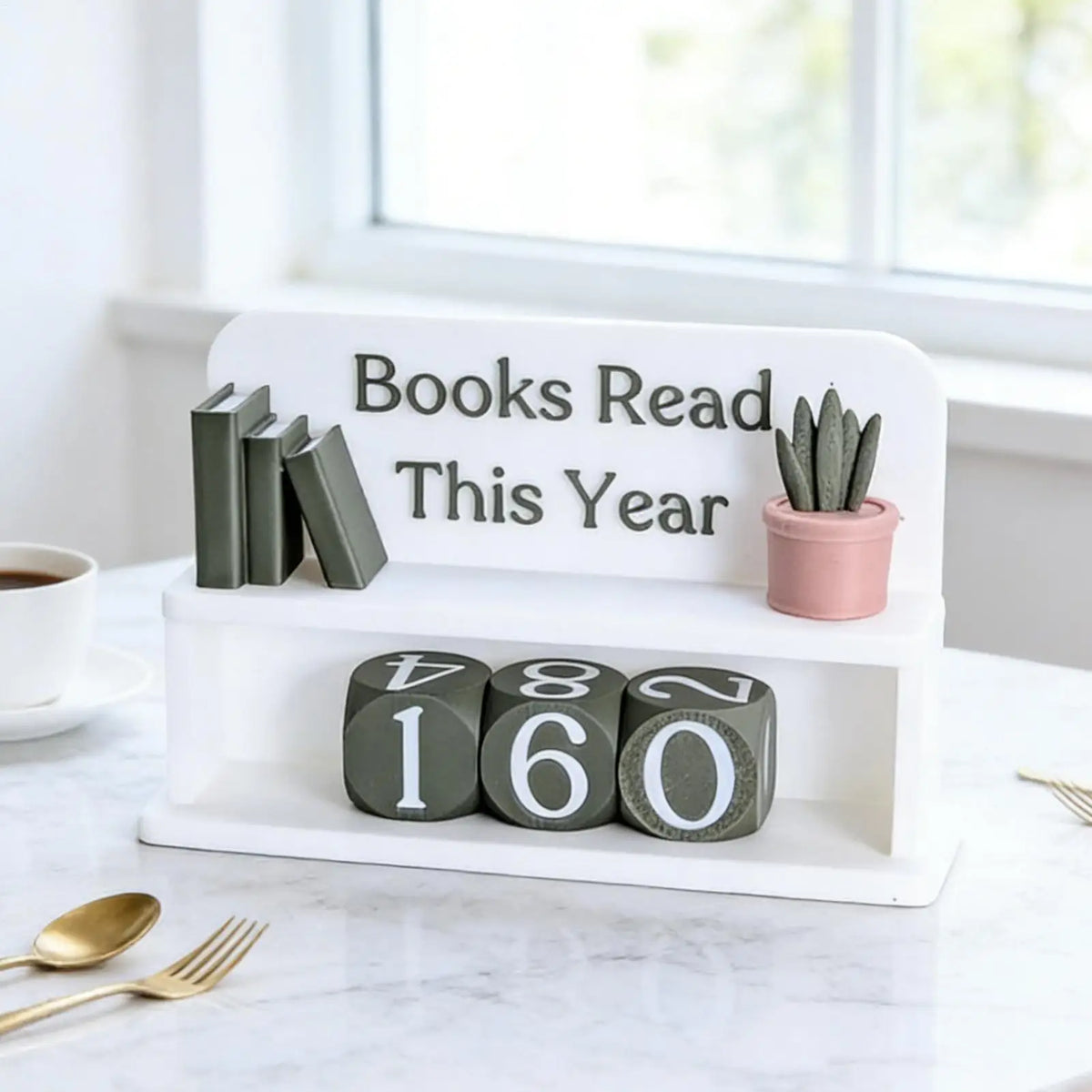 Books Read This Year Counter Book Track Shelf