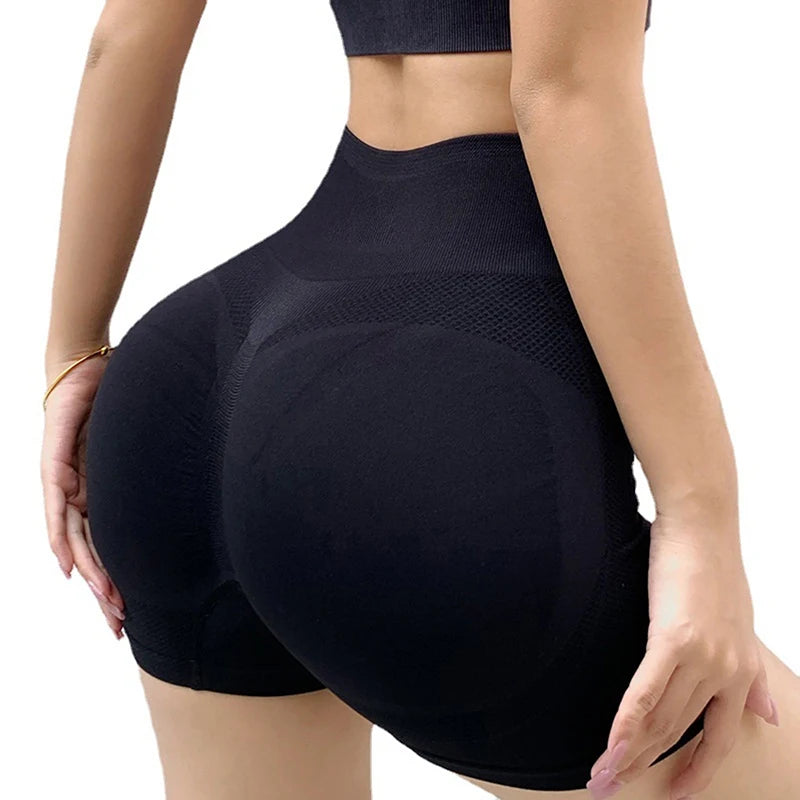 Women Fitness High Waist Push Up Shorts Sports Yoga Running