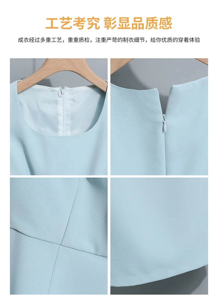 Women's Elegant Blazer Business Professional Two Piece Suit Business Work Office