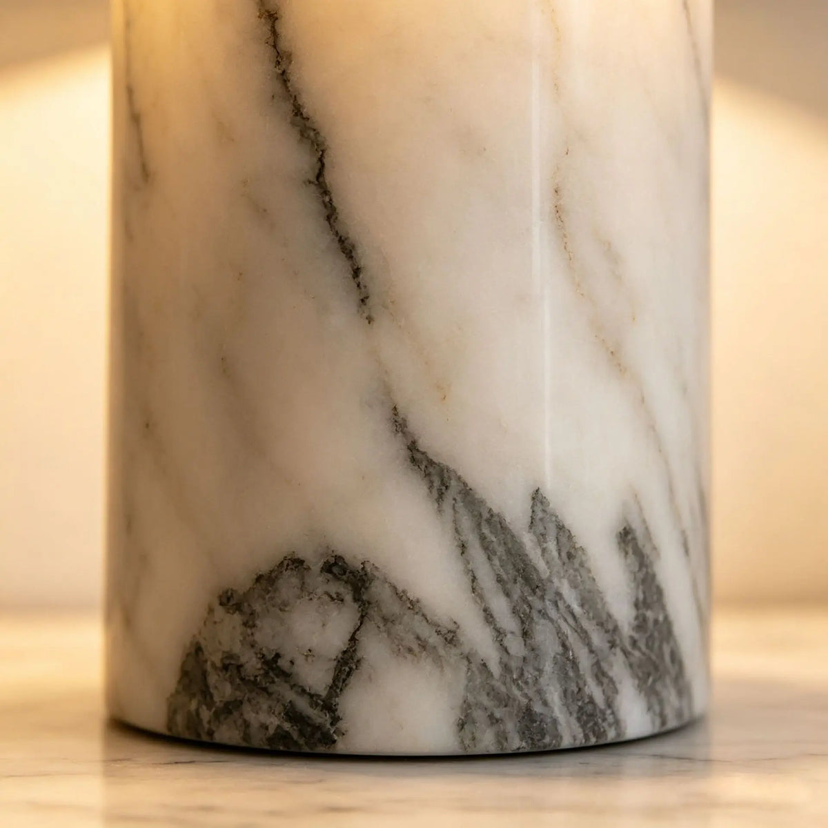 Modern Marble Table Lamp Designer Pleated Fabric Lampshade Bedroom Home Decor Touch Table Lamp