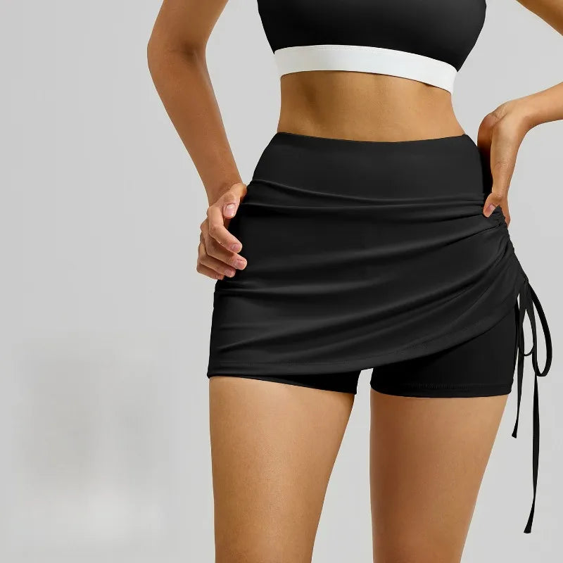 Women High Elastic Fitness Skirts Yoga