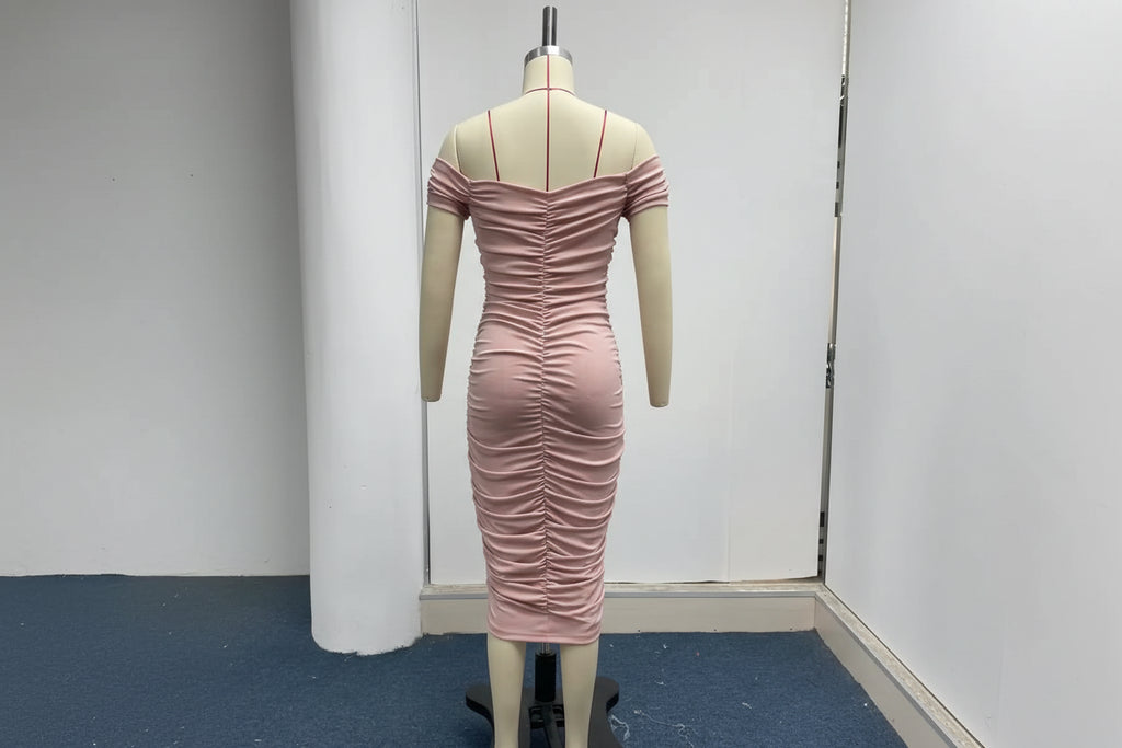 Women Midi Bodycon Dress Elegant Sexy