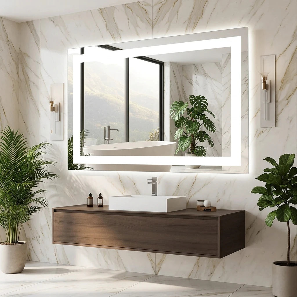 36"x 24"LED Bathroom Vanity Mirror for Wall Memory Function Tempered Glass with Front Light and Backlit Bathroom/Bedroom Home Decor