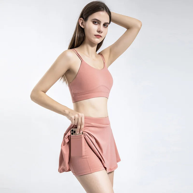 Women Shorts Skirts for High Waist Breathable Skirts Gym Yoga Fitness Tennis