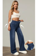 Women's Jeans Elastic High Waist Stretch Loose Straight-Leg Trendy Comfortable