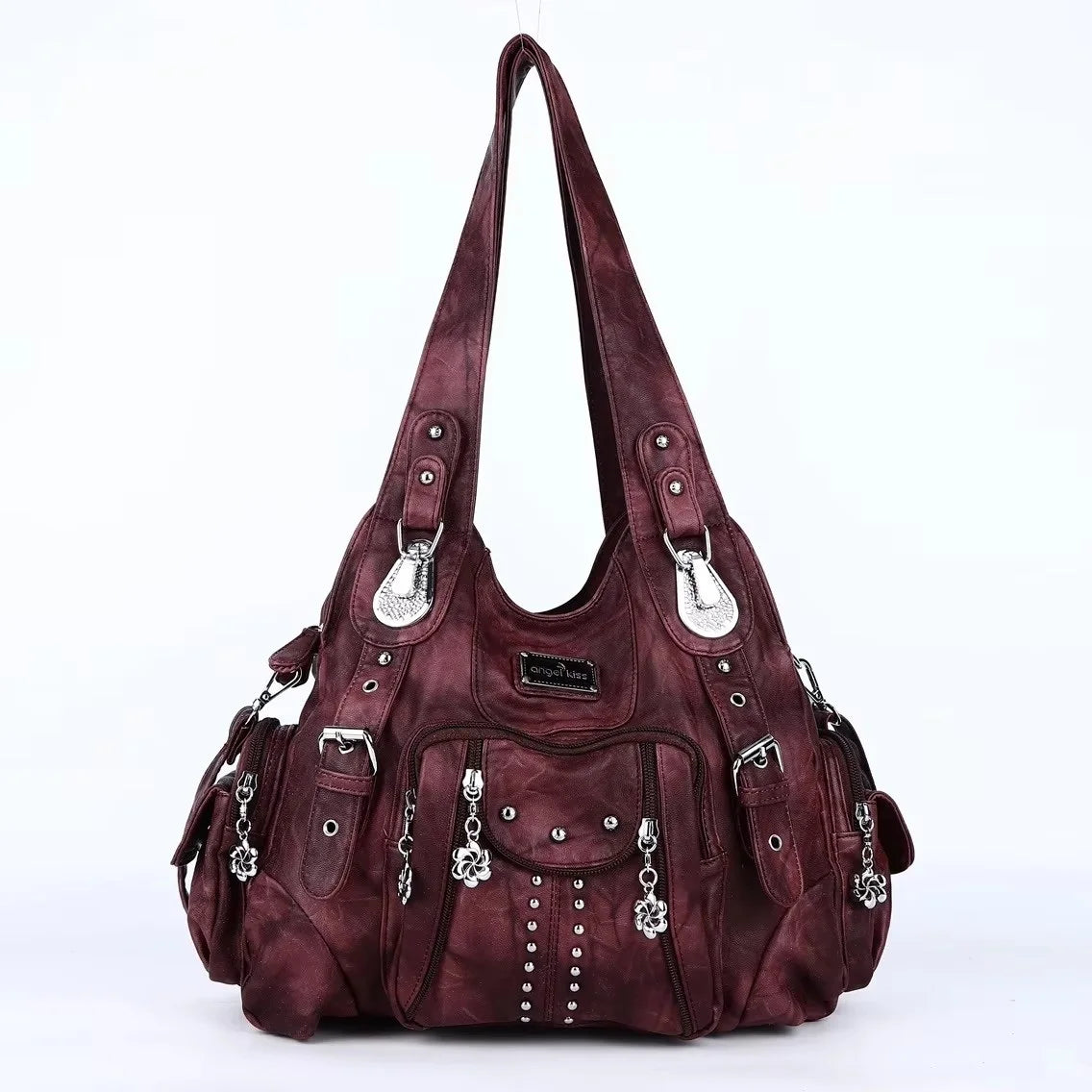 Women Fashion Versatile Handbags Large Shoulder Bags PU Satchel Shoulder Purse Bag