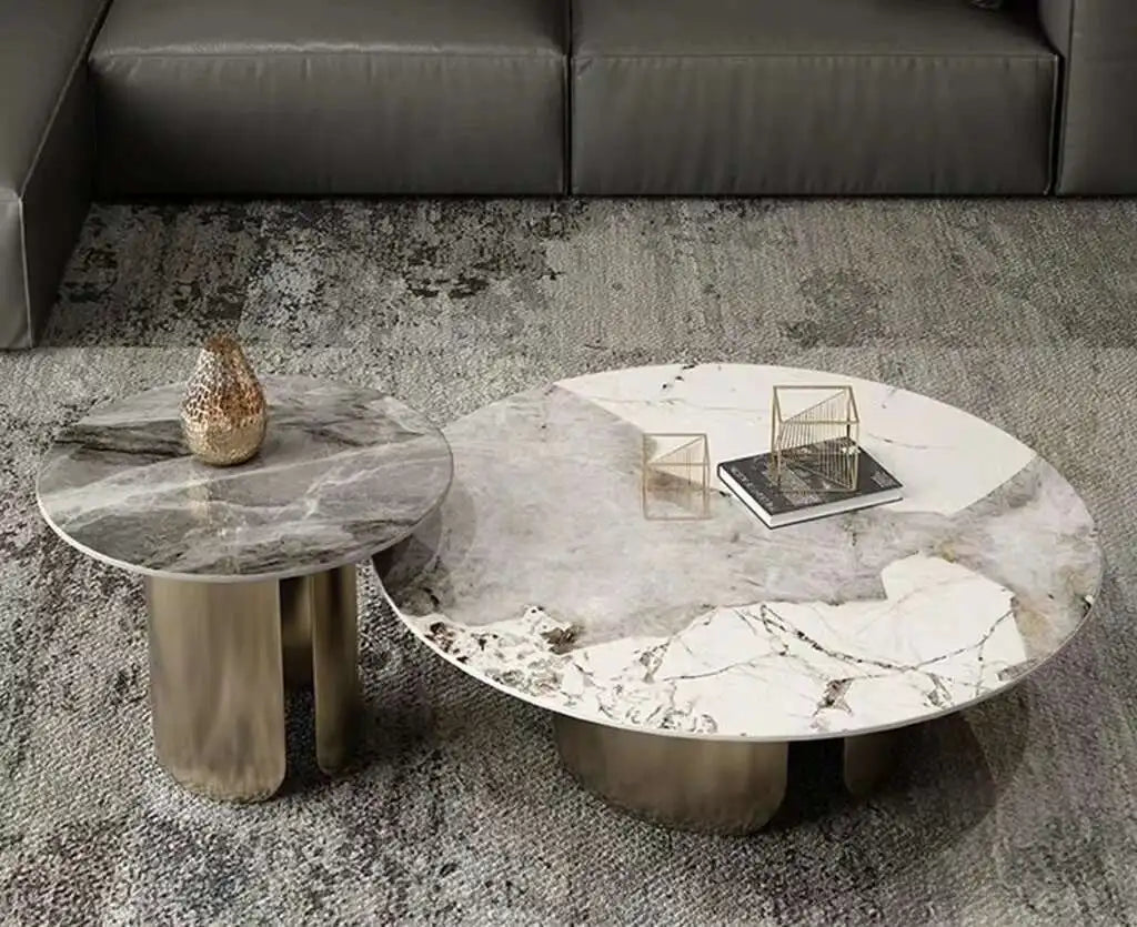 Marble Coffee Tables Mid Century Large Legs Organizer Entryway Home Furniture