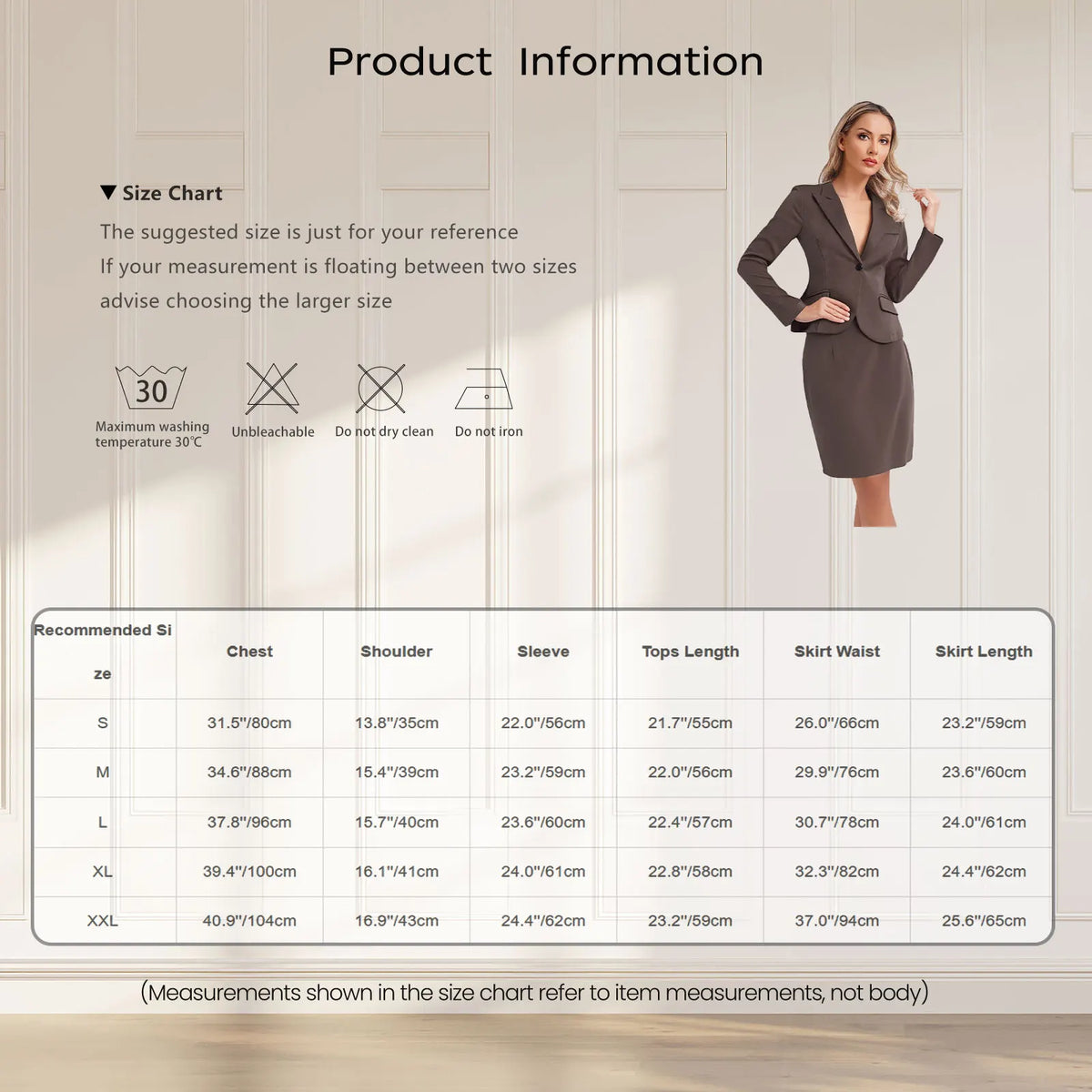 Women Business Formal 2 Piece Skirt Suit Long Sleeve Lapel Blazer Coat with Pencil Skirts for Office Work Wedding Party