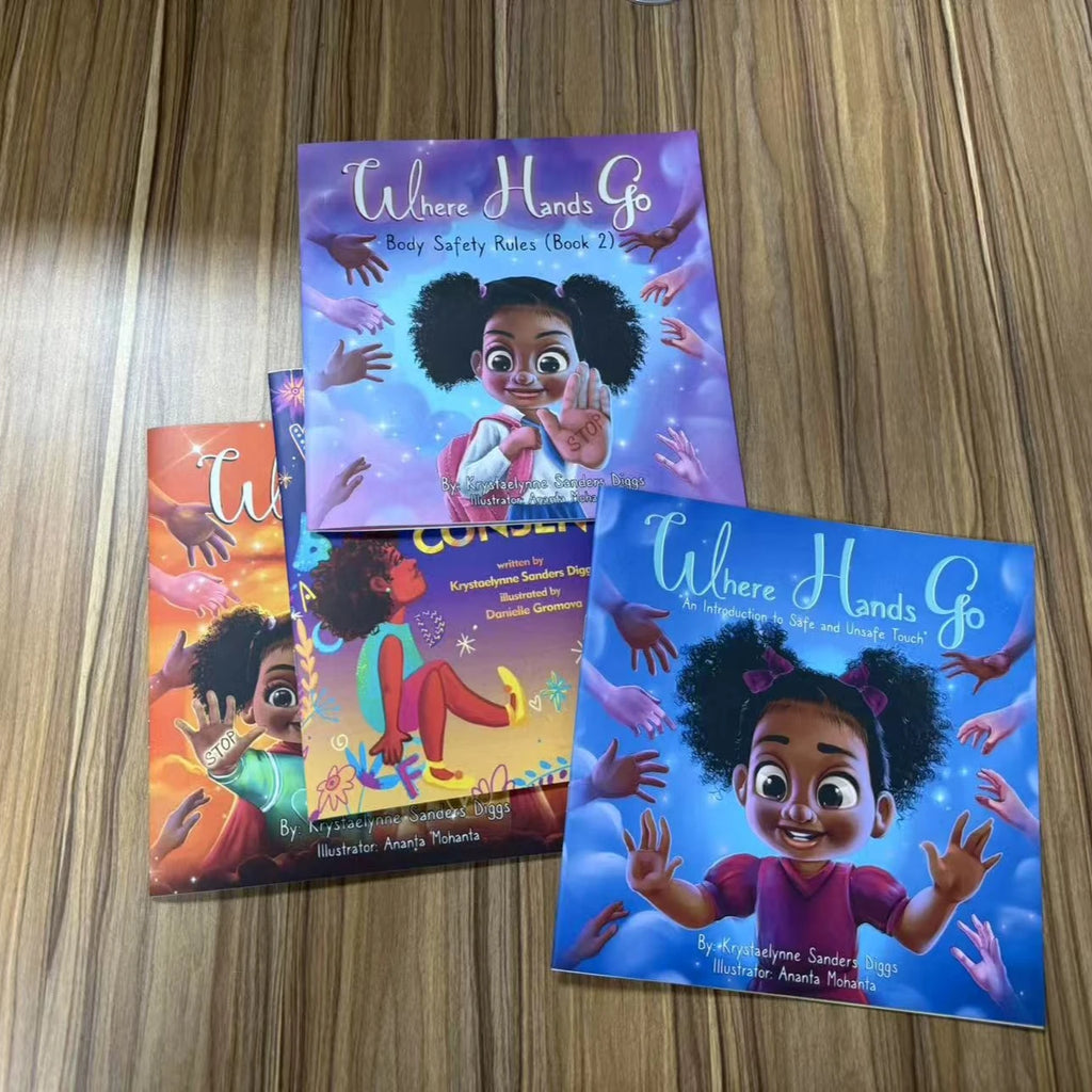 4 books in 1 set Children's English books where hands go baby education books