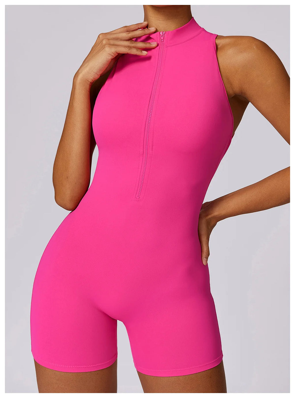 Women Fitness Sleeveless Slim tight fitted Jumpsuit