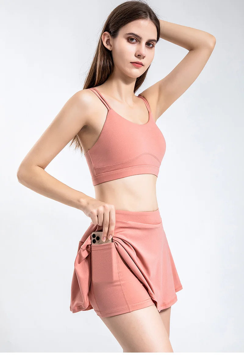 Women Shorts Skirts for High Waist Breathable Skirts Gym Yoga Fitness Tennis