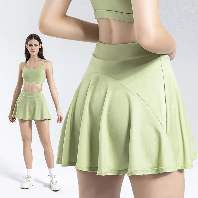 Women Shorts Skirts for High Waist Breathable Skirts Gym Yoga Fitness Tennis