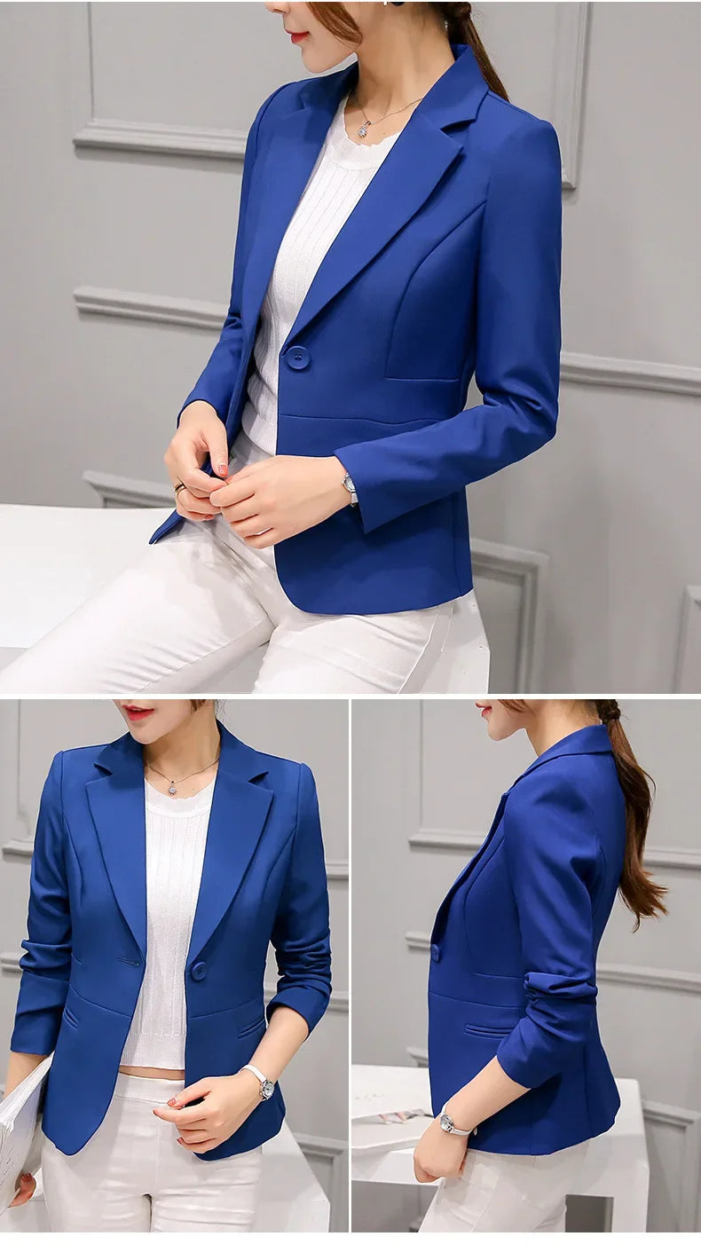 Women Classy Formal Blazers Lady Office Work Jackets