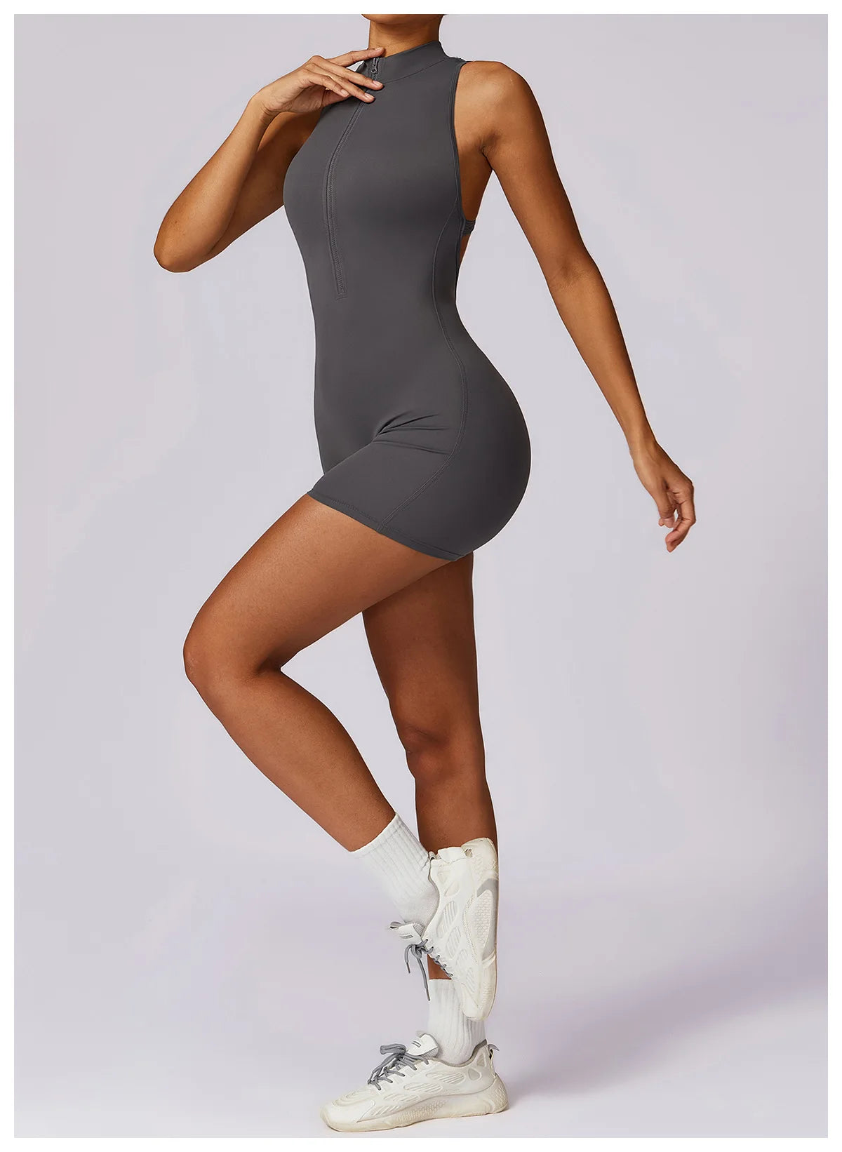 Women Fitness Sleeveless Slim tight fitted Jumpsuit