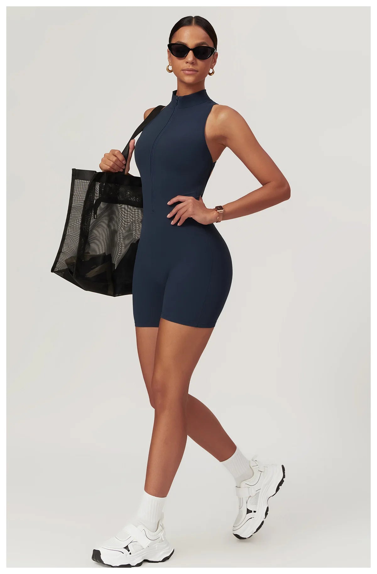Women Fitness Sleeveless Slim tight fitted Jumpsuit