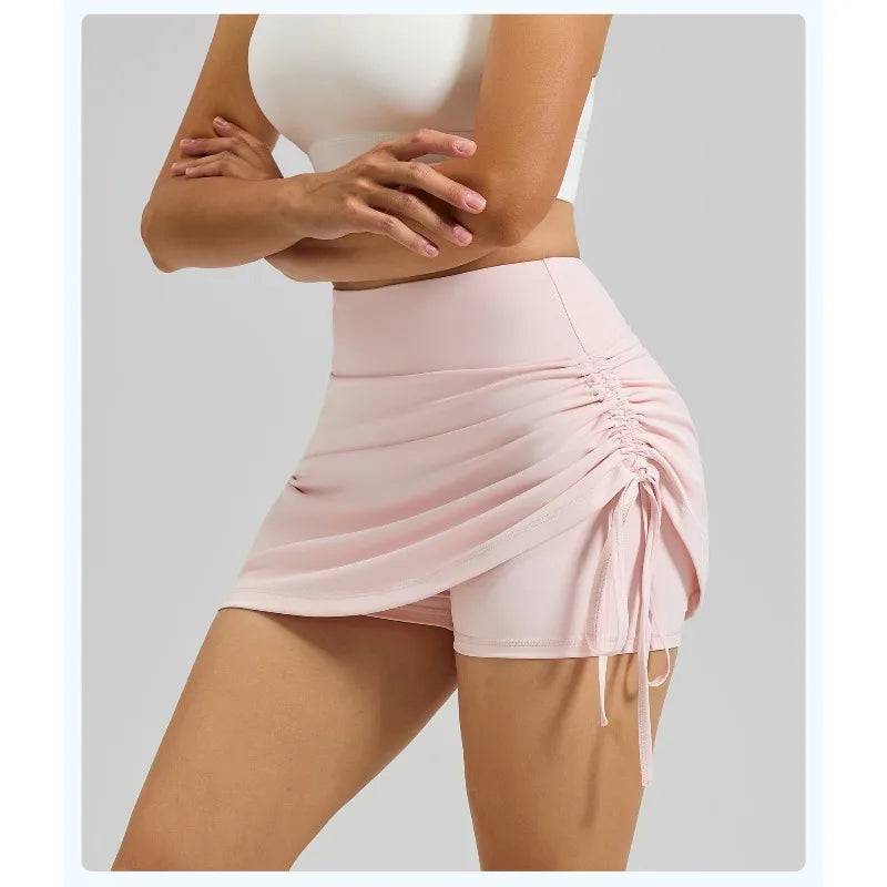 Women High Elastic Fitness Skirts Yoga