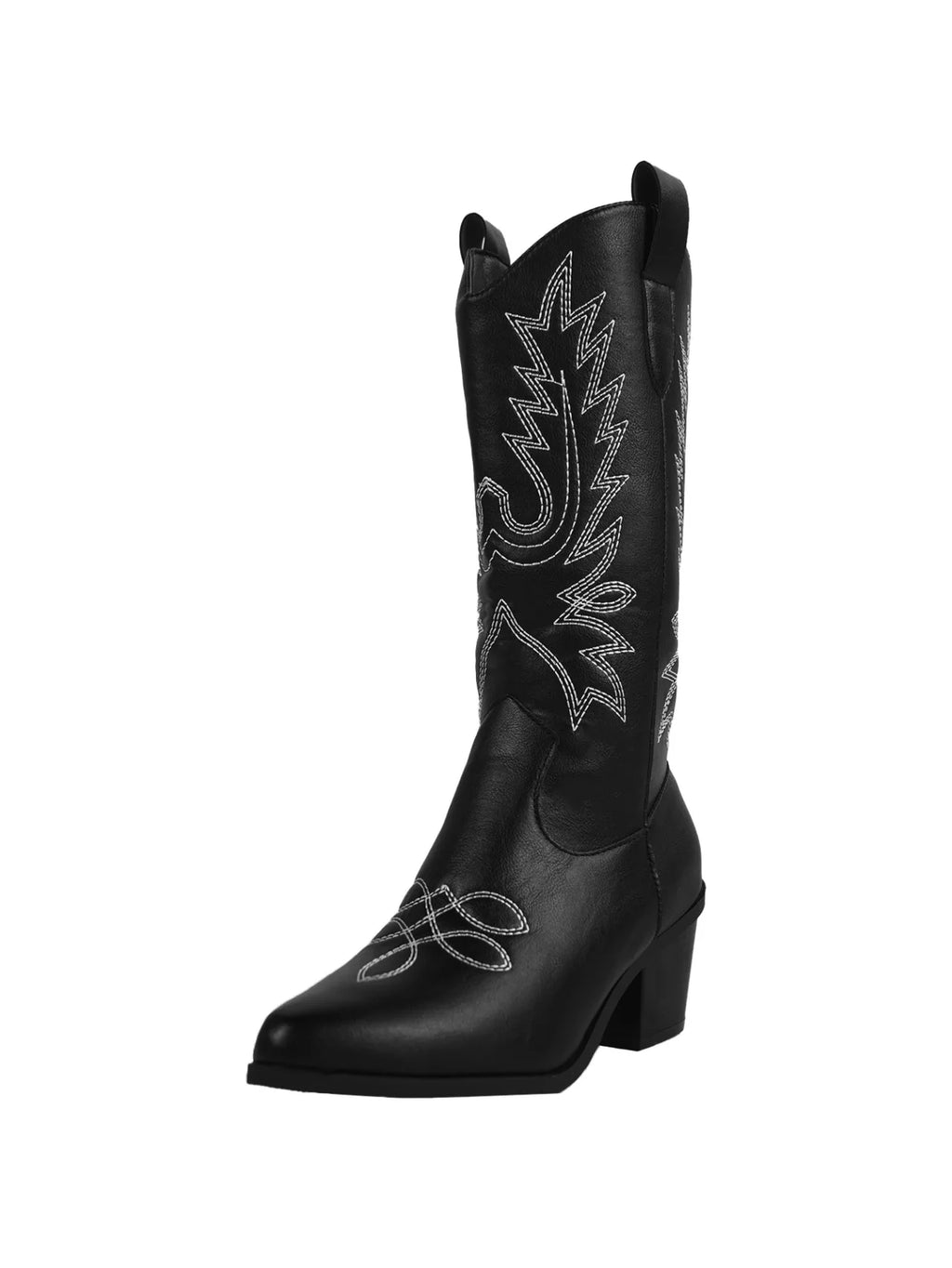 Western Mid-Calf White Cowboy Boots