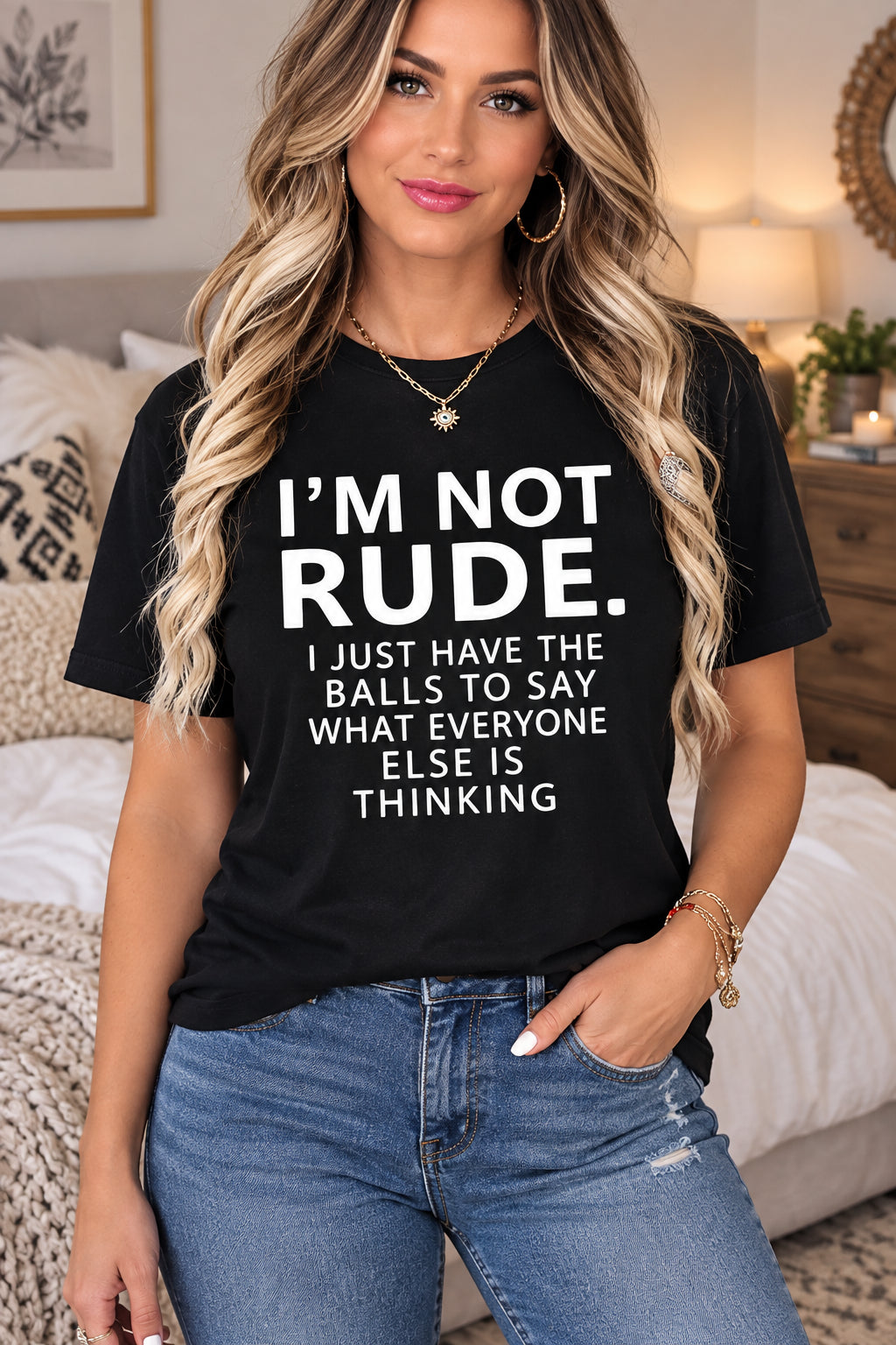 Women'S Graphic T-shirt I'm Not Rude