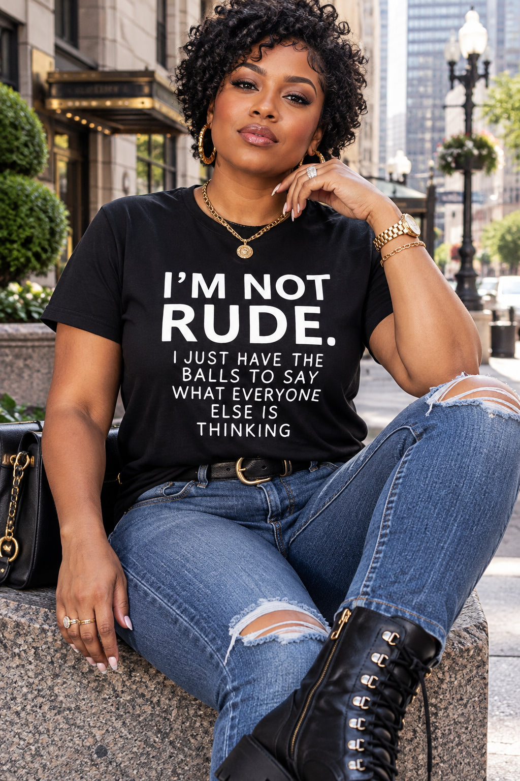 Women'S Graphic T-shirt I'm Not Rude