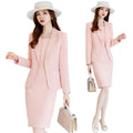 Women's Elegant Blazer Business Professional Two Piece Suit Business Work Office