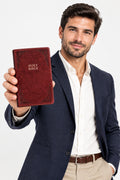 KJV Super Giant Print Reference Bible, Burgundy Leathertouch, Indexed