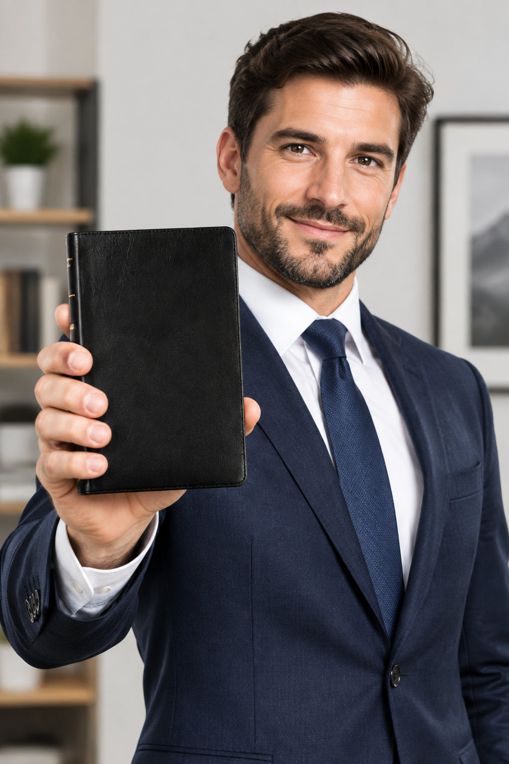 KJV Large Print Personal Size Reference Bible, Black Leathertouch Indexed