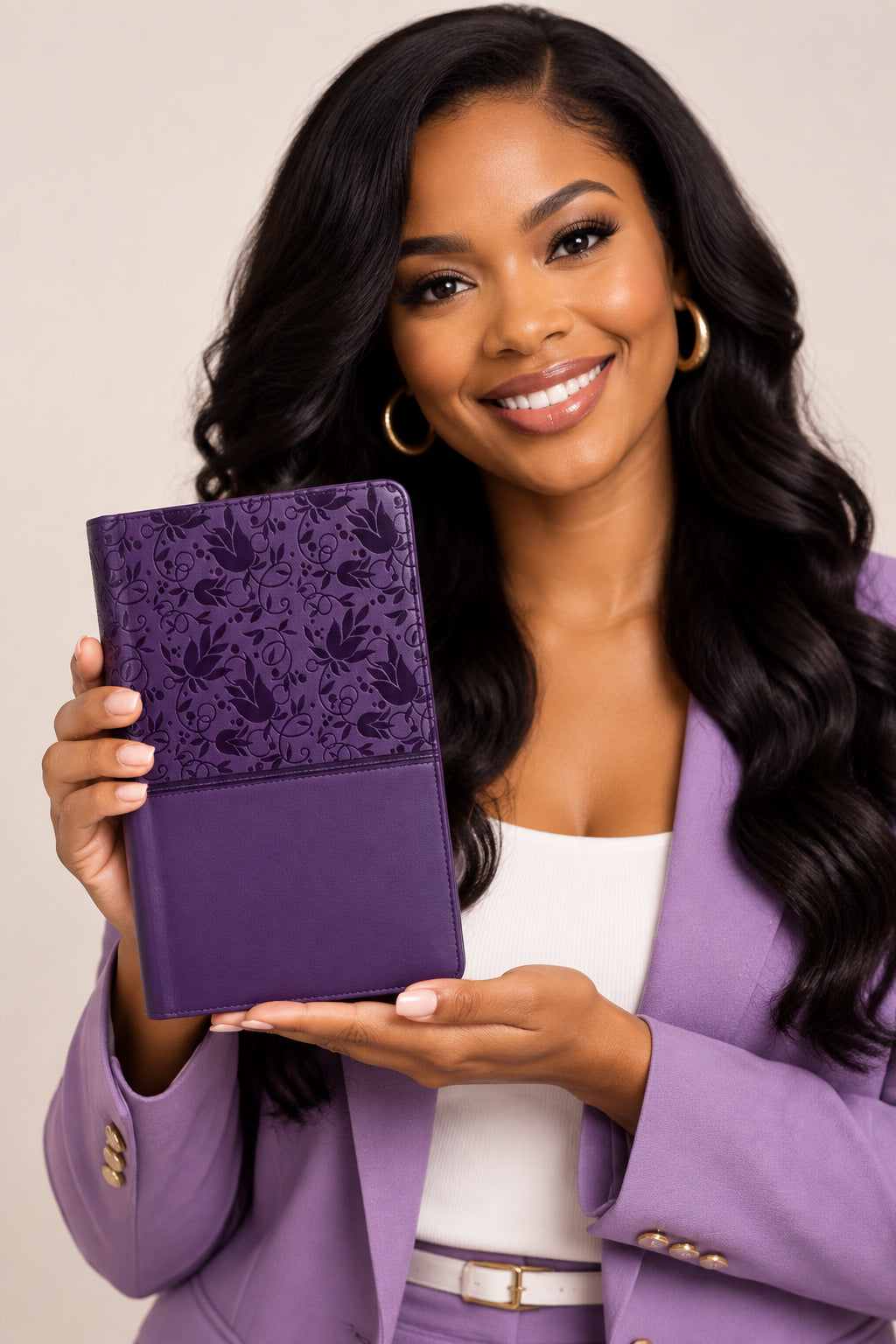 KJV Large Print Personal Size Reference Bible, Purple Leathertouch Indexed