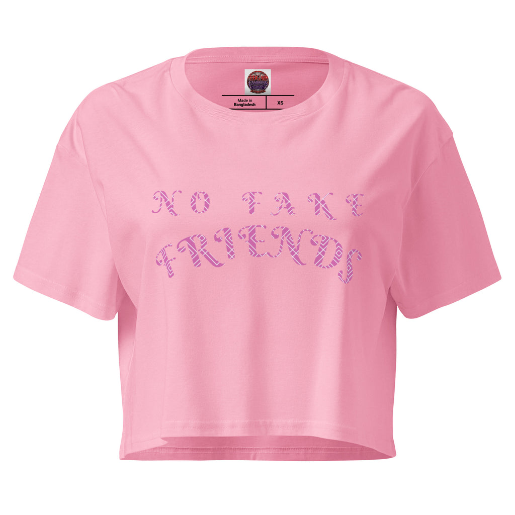 Women’s crop top (No Fake Friends)